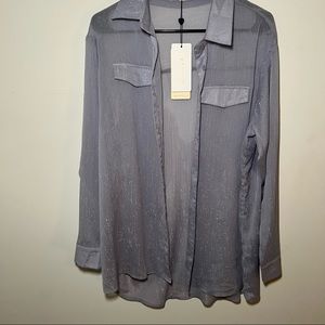 Club London Light grey oversized Shirt